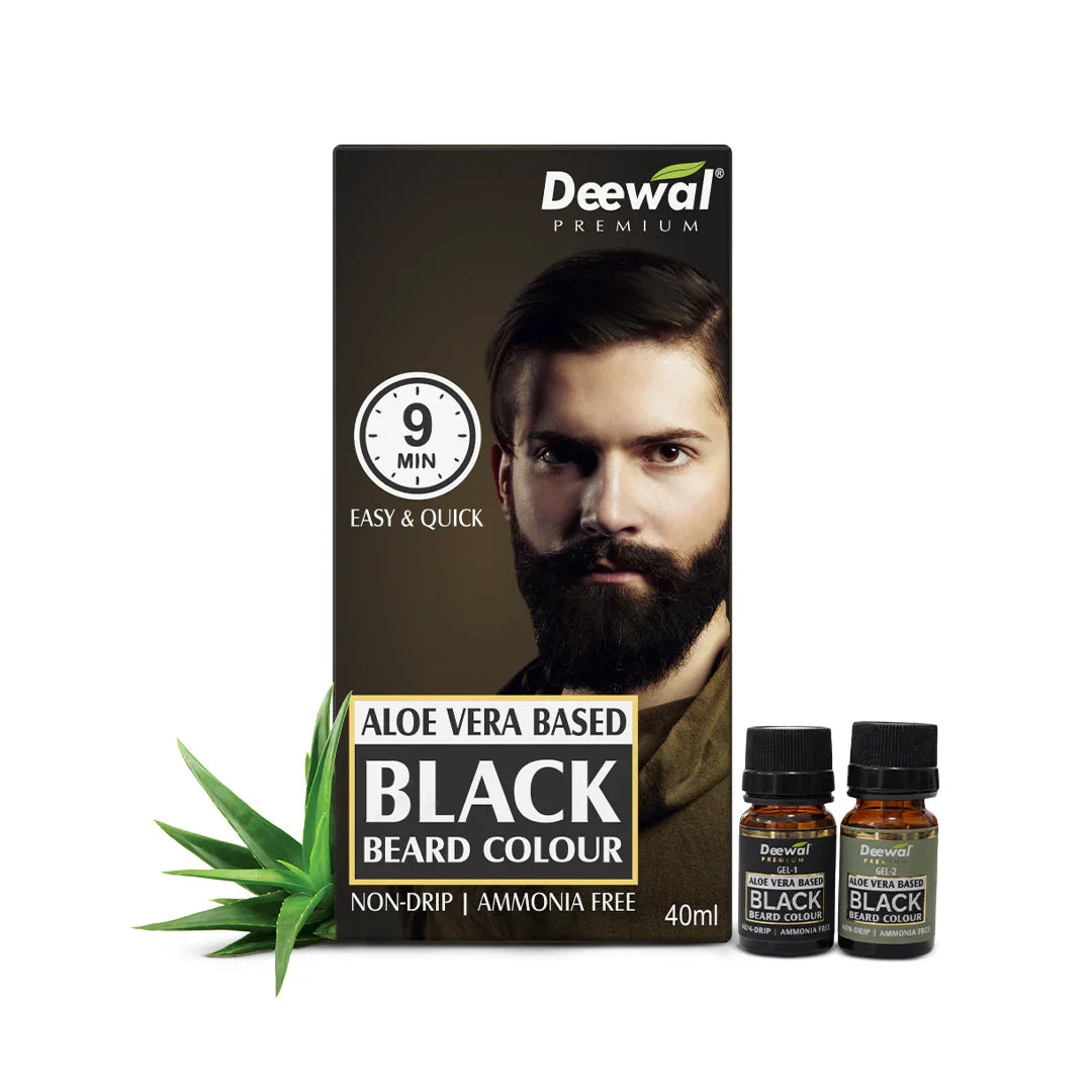 Deewal Gel Beard Black Colour -9 min